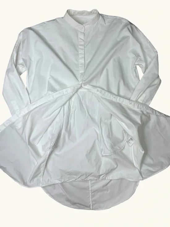 COS White Shirt Dress Cotton Architectural Layered Oversized Size 4 - Picture 12 of 16